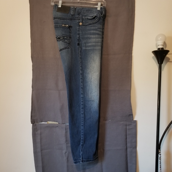 Seven7 | Jeans | Seven 7 Jeans Mens 34w 3l Dark Blue Slim Fit Stitched ...